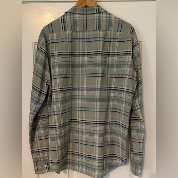 Theory Men’s XL Plaid Button-Down Shirt 100% Cotton Gray Blue – Style Zack PS - Picture 7 of 10